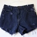 Studded High-Waisted Shorts (Dark Purple/Black)