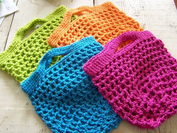 Grocery Shopping Bag Pattern handmade crochet small produce