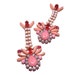 One of a Kind Pastel Hand Painted Vintage Rhinestone Earrings - Pastel Bliss II