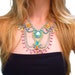 One of a Kind Pastel Hand painted Vintage Rhinestone Necklace - Pretty In Pastels