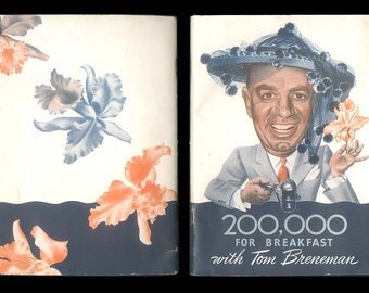Vintage 1943 Kellogg Company Advertising Old time Radio 200,000 for Breakfast with Tom Breneman Breakfast in Hollywood Vintage Book