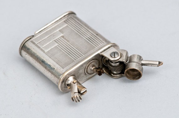 Rare 1930s Lancel French Art Deco Pocket Lighter