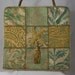 Forest Green Fortuny Tote with Antique Embellishments 6520C