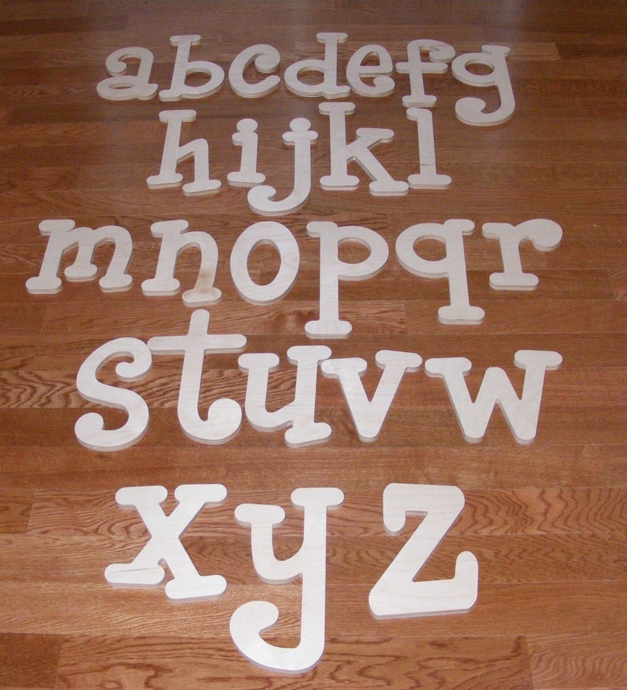 READY TO SHIP 6 Unpainted Wooden LettersWood Wall
