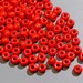 18 Grams / 180 beads - 6/0 RED 4mm MURANO Seed Beads - Italian Glass Round Seed Spacer Beads - Wholesale Beads - Instant Ship - 5363