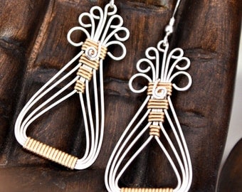 Wirewrap TUTORIAL. Egyptian Earrings. Intermediate