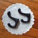 2 Retro Black Ceramic Hooks