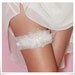 Wedding Garter Soft Ivory Organza Flower