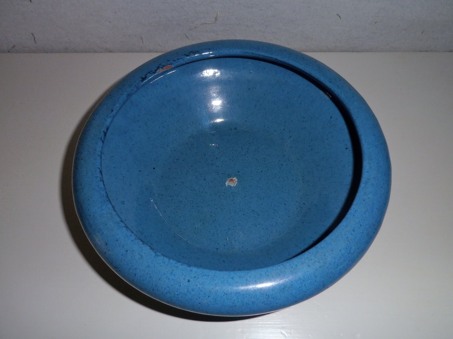 Peters and Reed Vase Arts and Crafts Blue Wilse Vintage Bowl