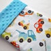 Peak Hour print Riley Blake design./Soft Minky Baby Blanket ,Ready to Ship