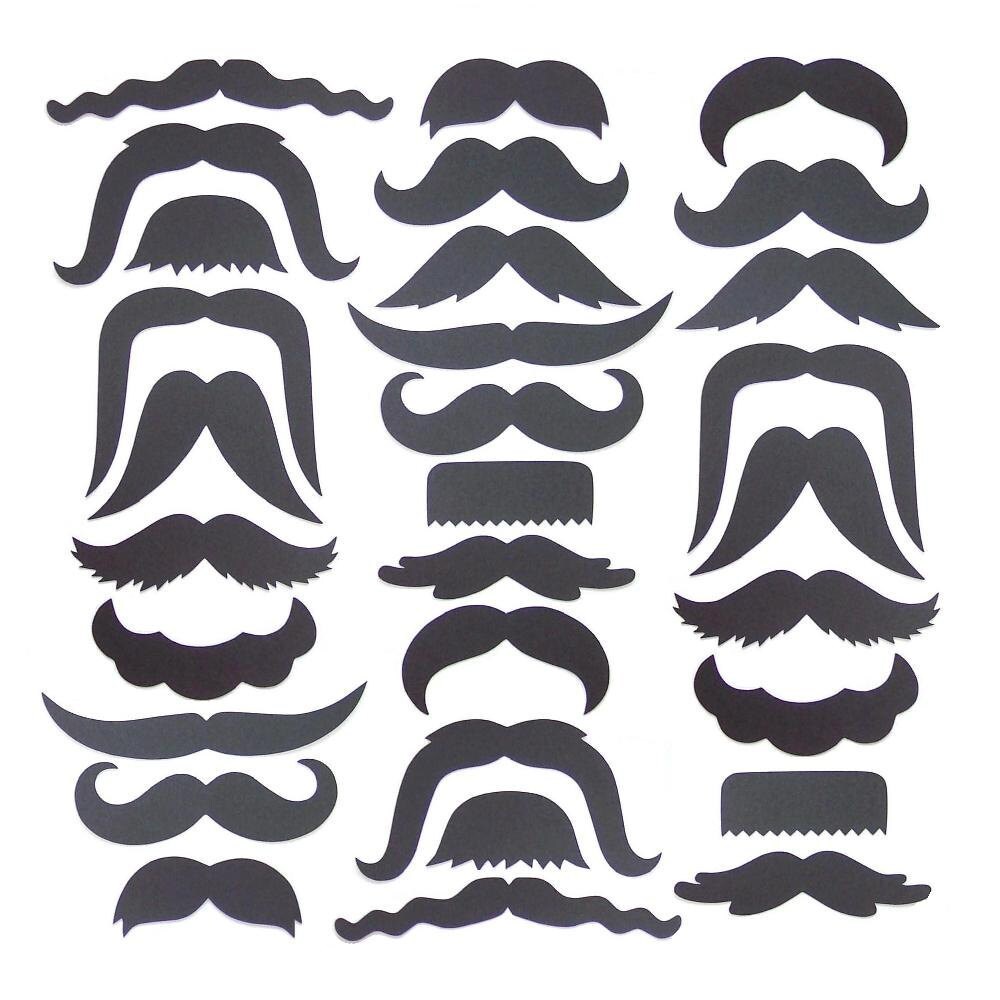 60 Mustache Cut Outs Photo Props Party Decorations