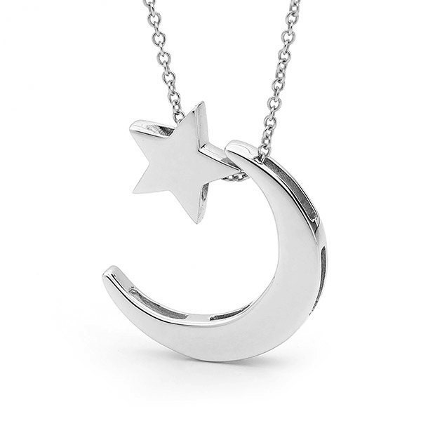 and the moon symbol of meaning star BABY Moon Moon CRESCENT and Gold STAR White and Necklace Star