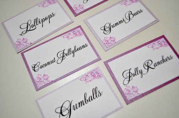 Wedding Candy Labels Sweet table tags escort cards