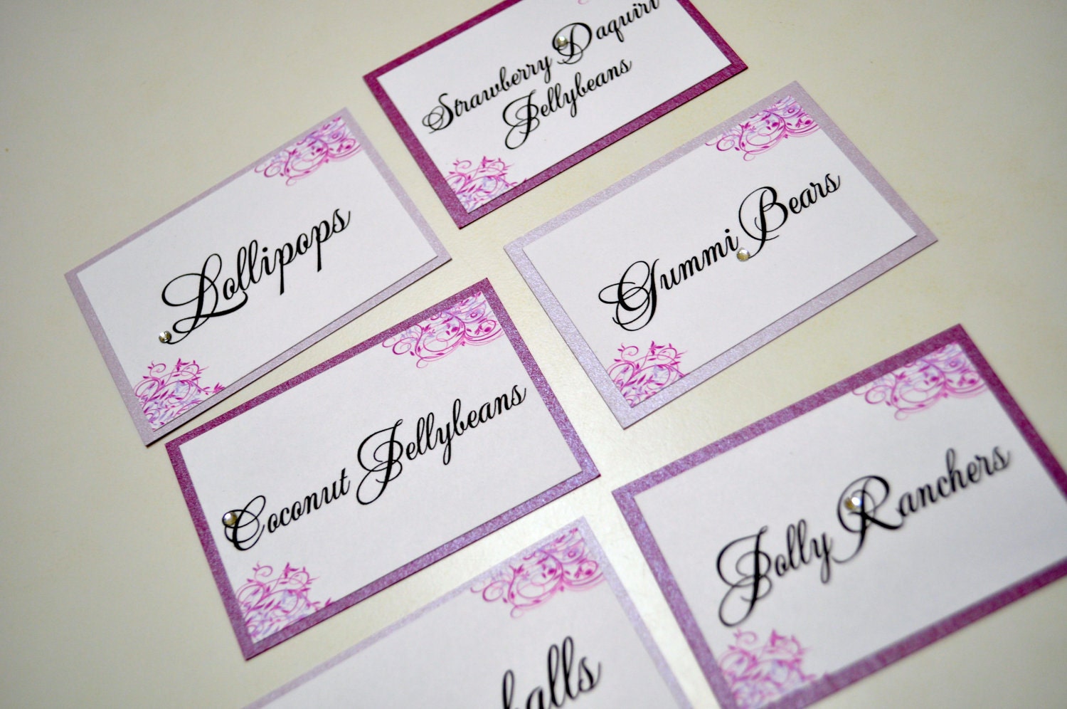 Wedding Candy Labels Sweet table tags escort cards