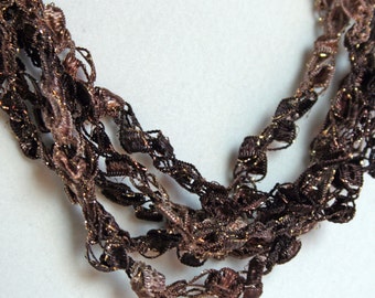Root Beer - Crocheted Necklace