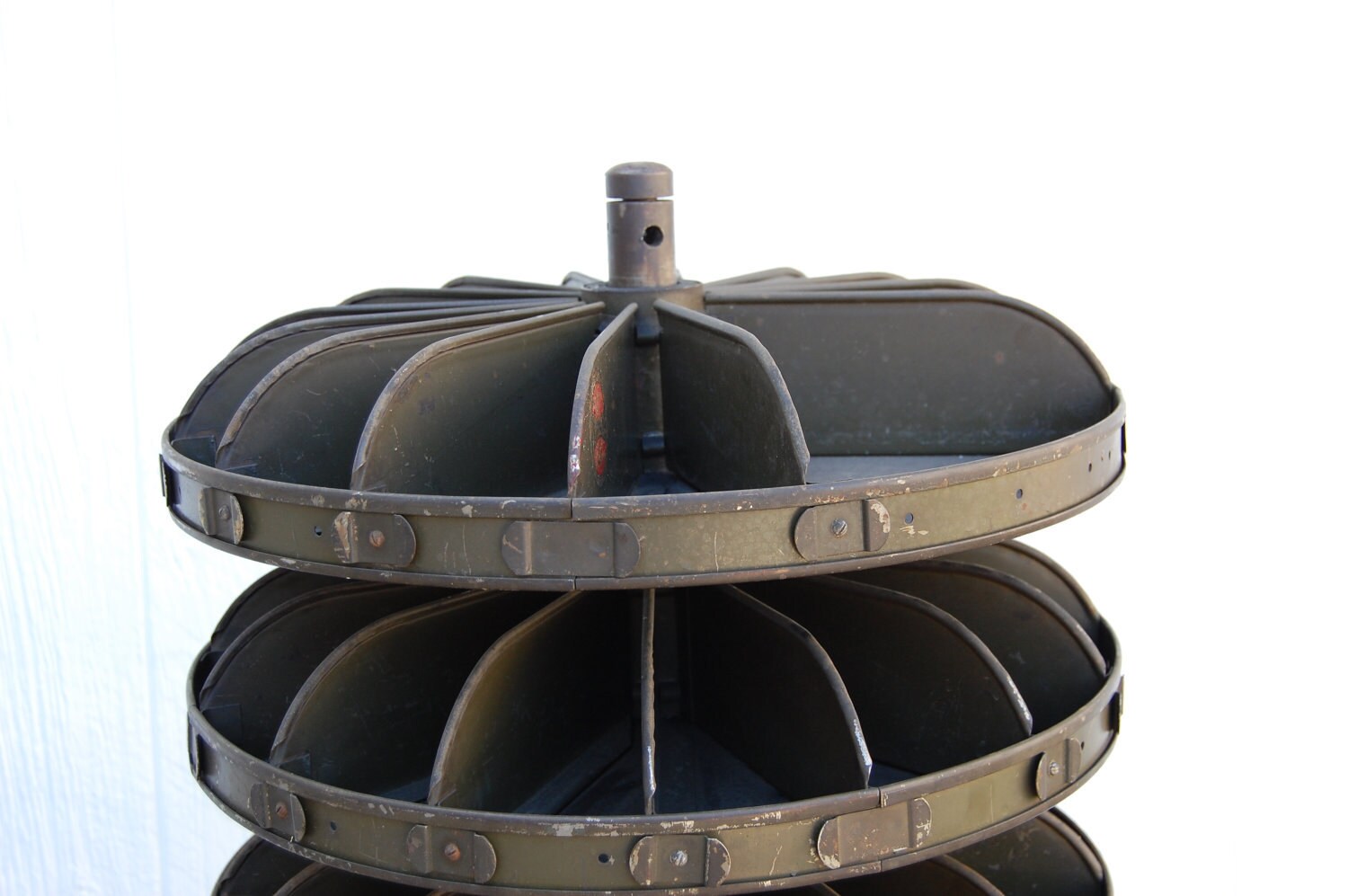 Vintage Steel Revolving Lazy Susan Hardware Store Display