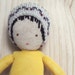 eco friendly wool boy doll - poupée de laine récupéré