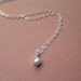 Tiny Pearl Pendant Necklace