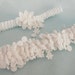 White Floral Lace Wedding Bridal Garter Set, Victorian Garter Plus Size