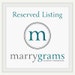 Reserved Listing for Kanika