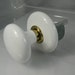Vintage White Porcelain Door Knob with Escutcheon