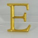 Gold Leaf Letter E, Typesetter Letter E Plaque