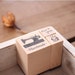 Wooden Rubber Stamp Set - Sewing Machine, Pincushion and the word FOR YOU - 3 Pcs Stamps and 1 Ink Pad