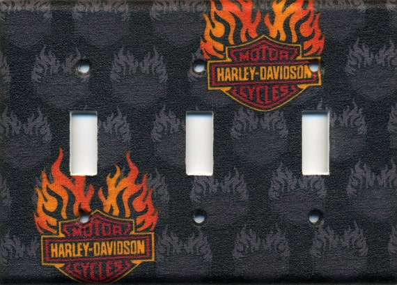  Harley Davidson Triple Light Switch Plate