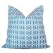Decorative Pillow. Blue and Ivory Mill Creek Throw Pillow Cover 20 X 20 Inch Designer Pillow