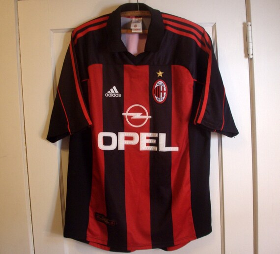 AC Milan Jersey / Opel / Vintage Adidas / Italian Soccer