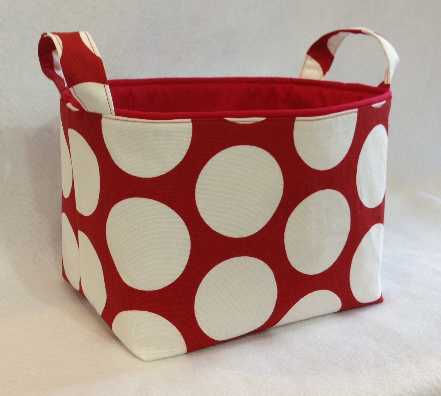 Ready To Ship Fabric Storage Bin Organizer Basket Red/