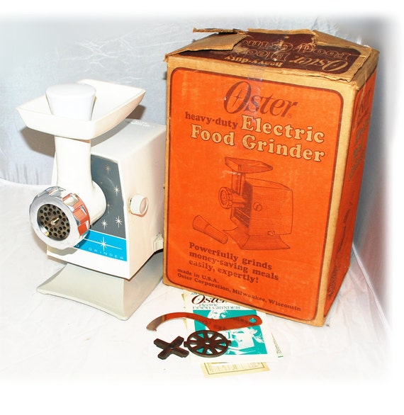 70s Oster 995 Electric Food & Meat Grinder Vintage New in Box