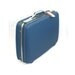 60s Blue Smal Slim Briefcase Suitcase - Key & ID Tag - American Tourister