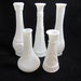 The Naomi Collection - Set of 5 Milk Glass Vases