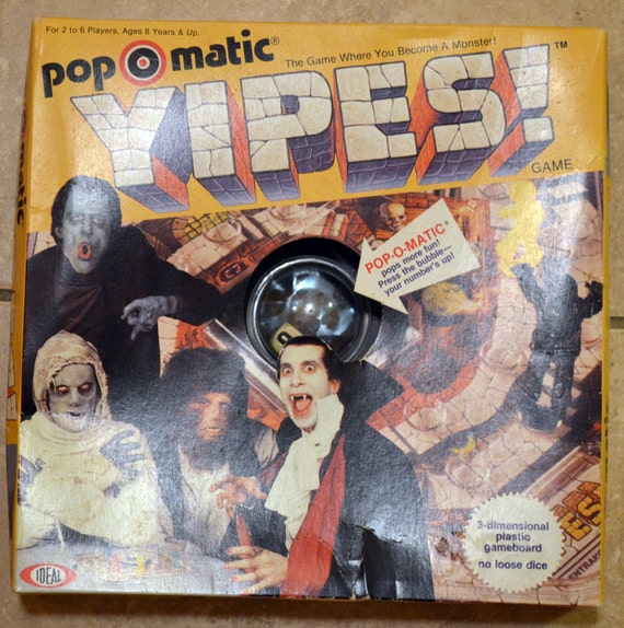 Yipes Pop O Matic Board Game Vintage Halloween game by Ideal