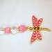 Pink and Crystal Dragonfly Key Ring, Pink Glass Beads, Czech Faceted Glass Beaded Key Chain. CKDesigns.us