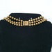 Brass Necklace Box Clasp Choker Multi-Strand