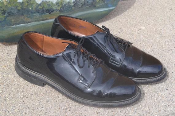 Vintage Mens Mod Patent Leather Police Shoes by by TheOldWell