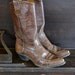 Vintage Wrangler Brown Leather Pointy Toe Cowboy Boots Womens 6