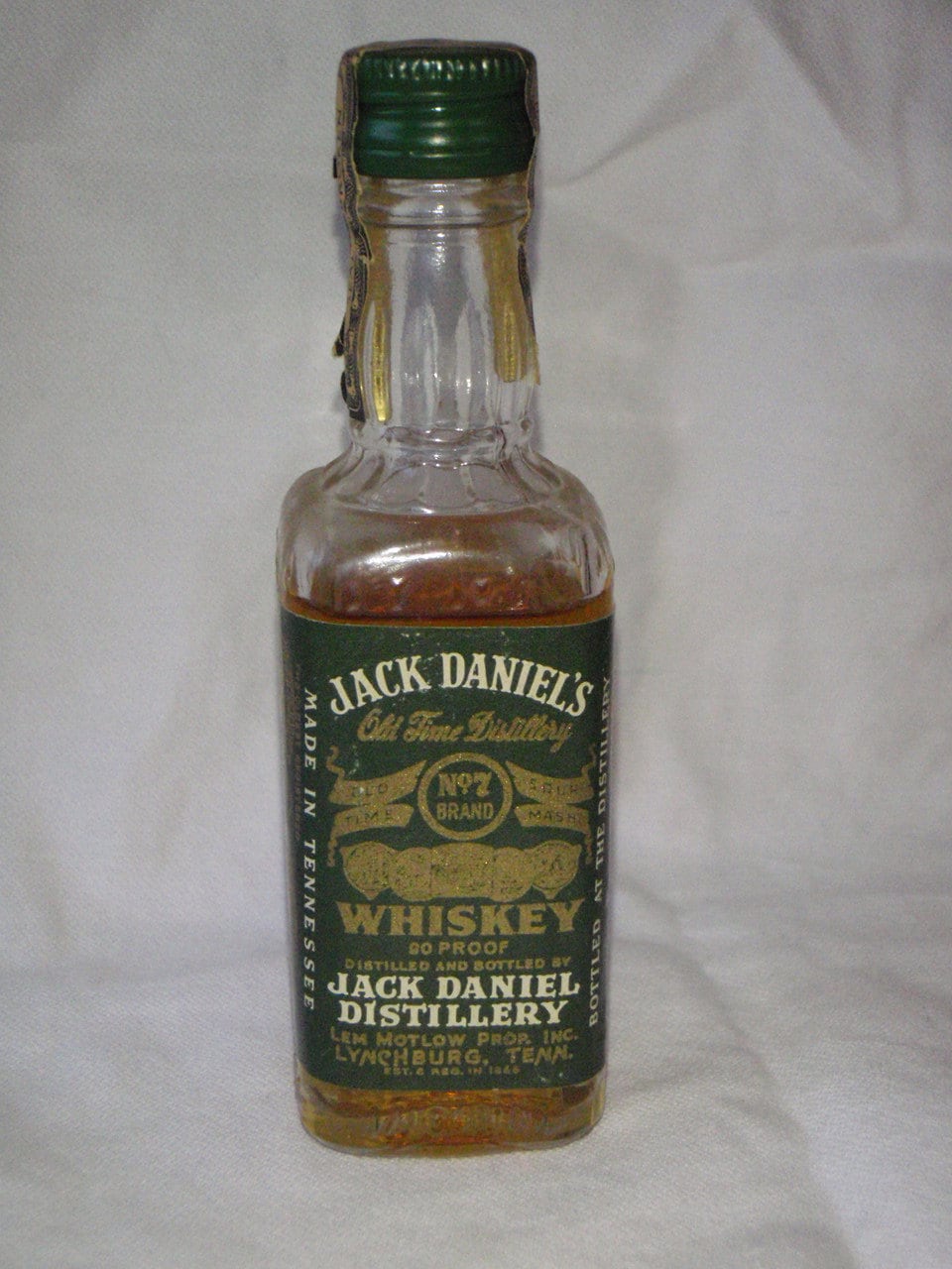 Jack Daniel's Green Label Whiskey Vintage Mini Bottle