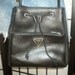 S A L E Vintage Pebbled Leather Drawstring Saddle Bucket Bag by GUESS