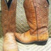 Vintage 70s Leather Cowboy Boots Ladies size 10 D