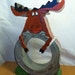 Moose Money Bag Wooden Bank - Free Personalization