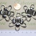 3 pcs per pack 49mm Large Flower Link Antique Silver Lead free Pewter