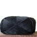 Black mercerized cotton yarn, lace weight yarn - 100g - crochet thread