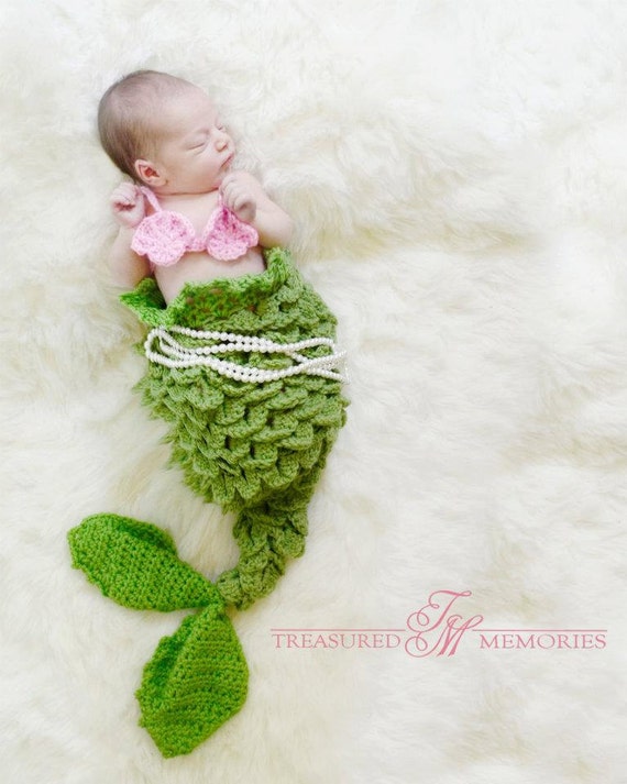 set crochet pattern cocoon newborn Mermaid  or Cocoon  Months 0 6  Crochet Tail With PDF   Tail Pattern