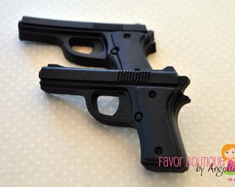 1 GUN SOAP SET (set of 2) - Police Officer Gift, Cadet, Hunter, Video Game, Holiday Gift, Christmas Stocking Stuffer, Revolver, Handgun