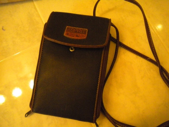 leather wallet purse with shoulder strap