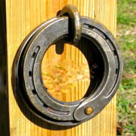 Cross tie ring round handle to tie off your by BlacksmithCreations