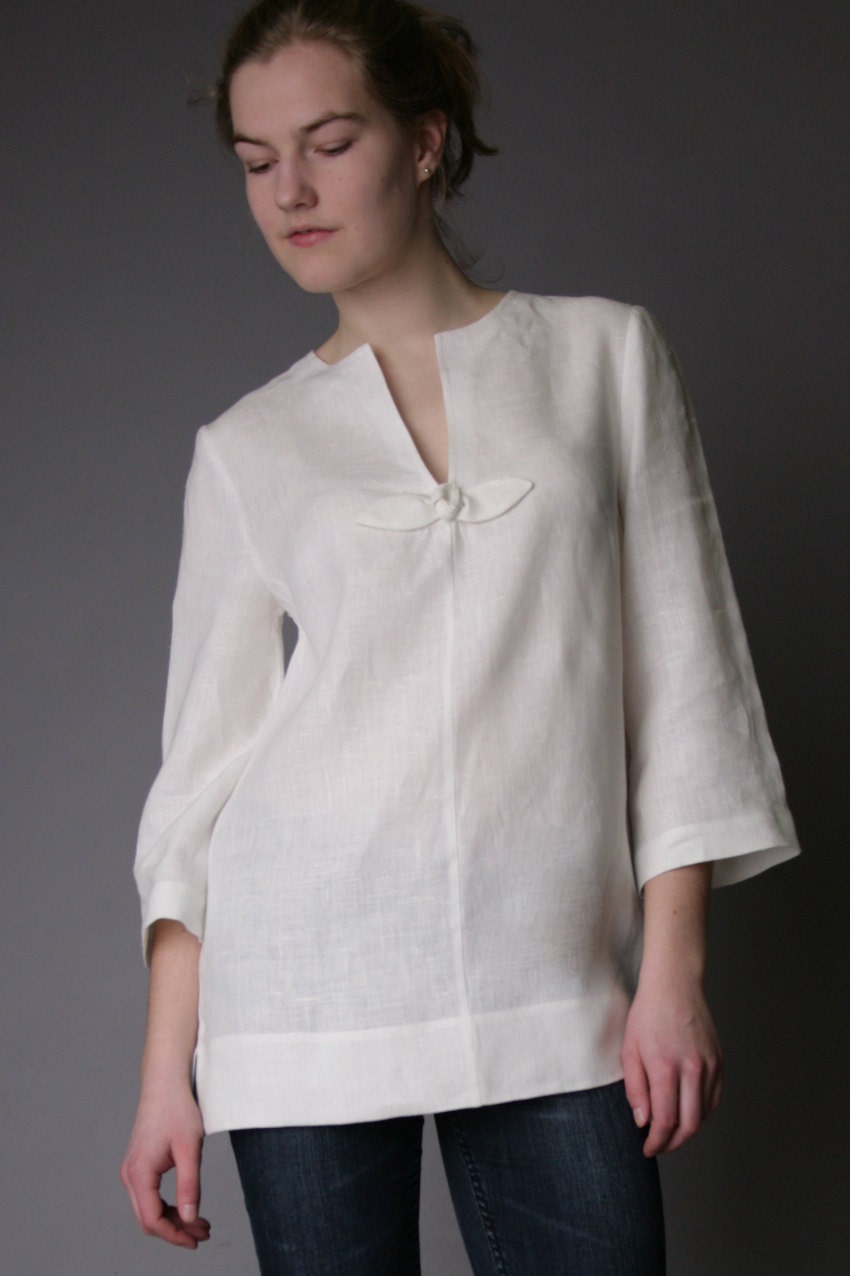 white linen tunics